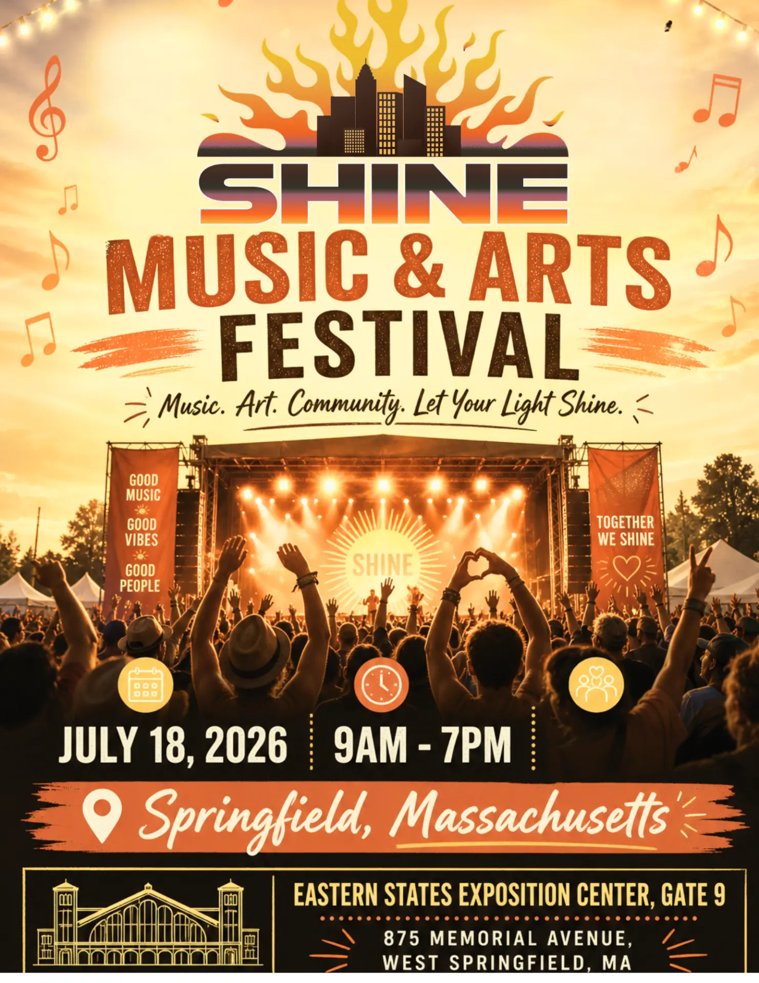 Shine Music & Arts Festival event flyer