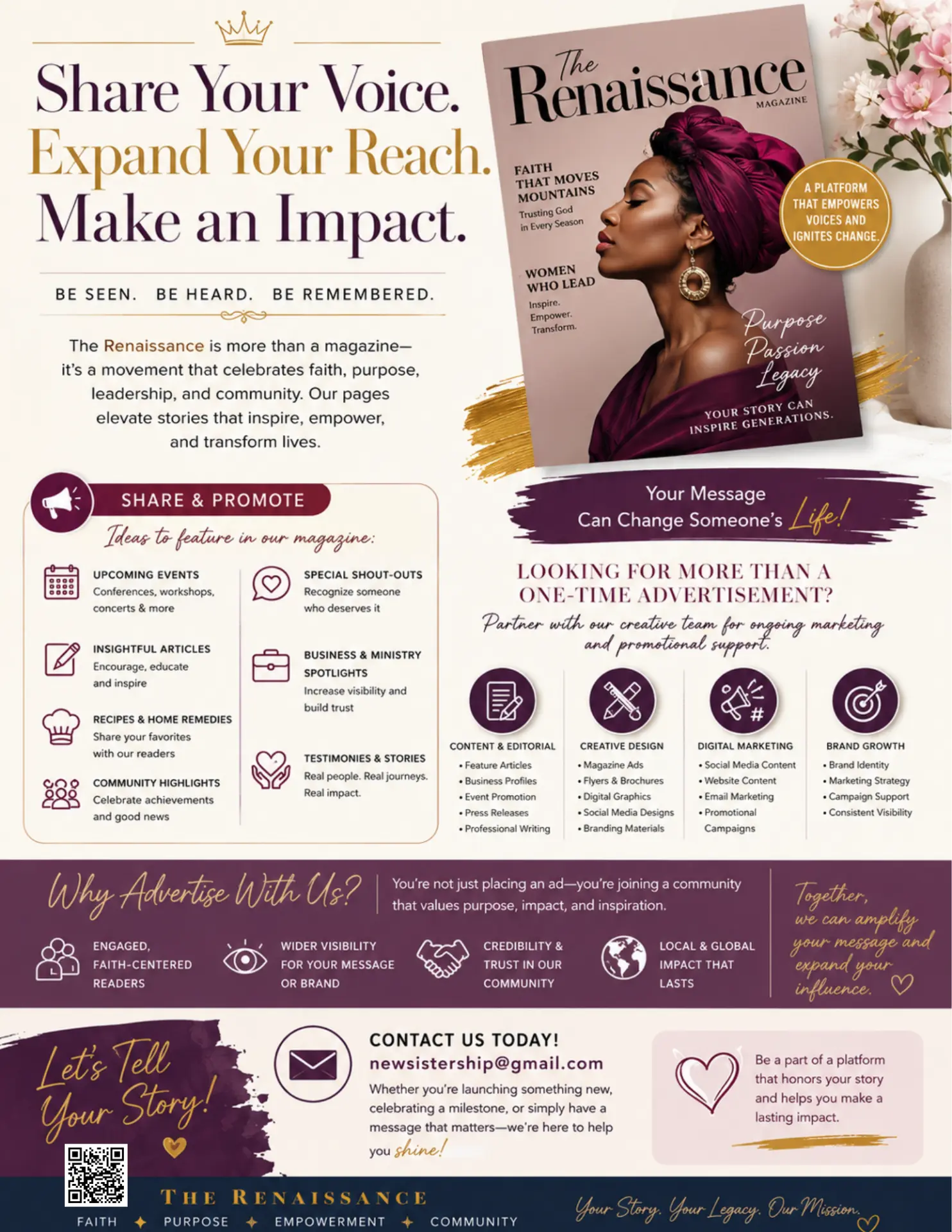 Advertise with The Renaissance Magazine